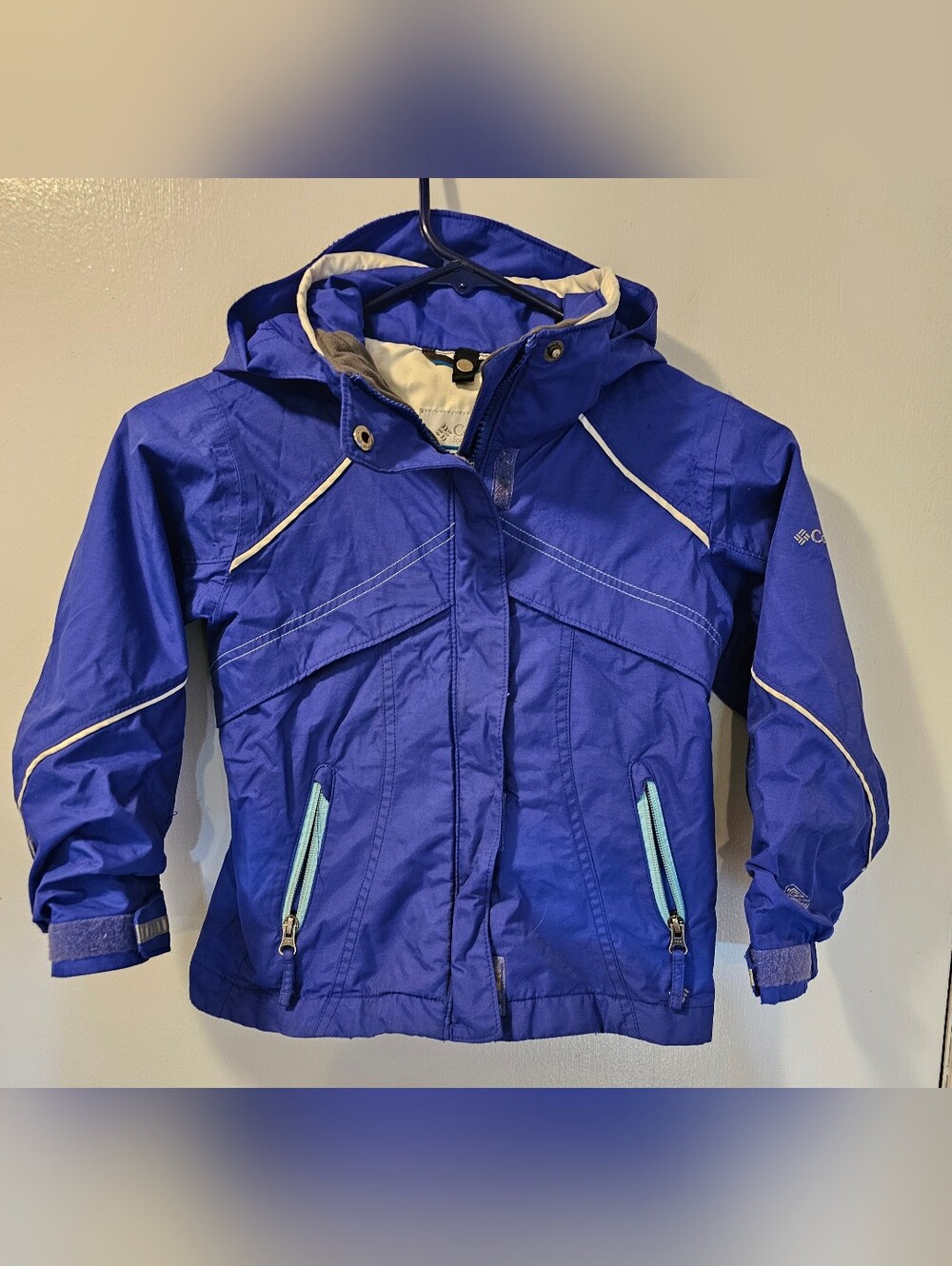 Columbia Interchange Bugaboo Hooded Jacket Blue Youth Size 4-5 Outer Jacket Only